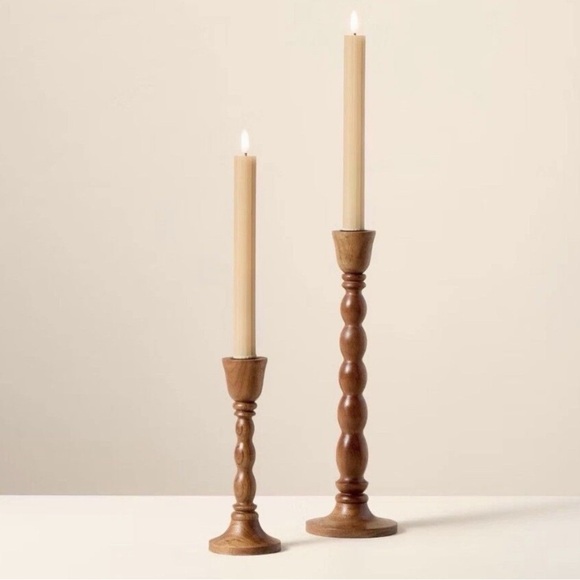 HEARTH & HAND NWT 6pc led taper candles -honey -w/ remote - Picture 3 of 5